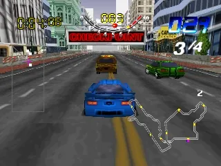 San Francisco Rush: Extreme Racing gameplay screenshot on PS1