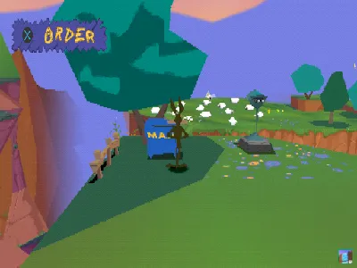 Sheep, Dog 'n' Wolf gameplay screenshot on PS1