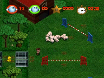 Sheep gameplay screenshot on PS1