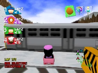 South Park Rally gameplay screenshot on PS1