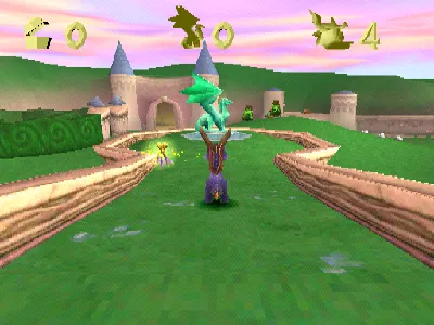 Spyro the Dragon gameplay screenshot on PS1