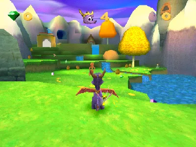 Spyro: Year of the Dragon gameplay screenshot on PS1