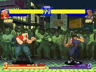Street Fighter Alpha gameplay screenshot on PS1