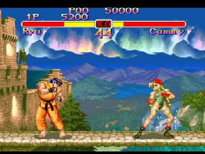 Street Fighter Collection gameplay screenshot on PS1