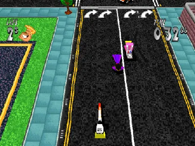 Supersonic Racers gameplay screenshot on PS1