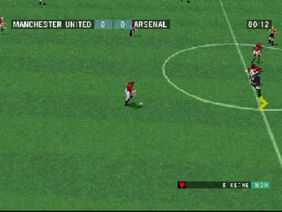 The F.A. Premier League Stars gameplay screenshot on PS1