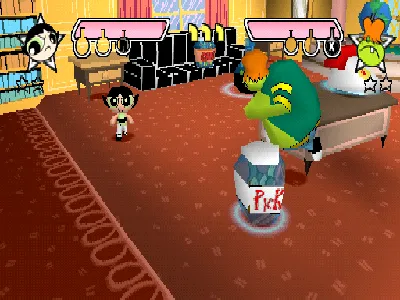 The Powerpuff Girls: Chemical X-Traction gameplay screenshot on PS1