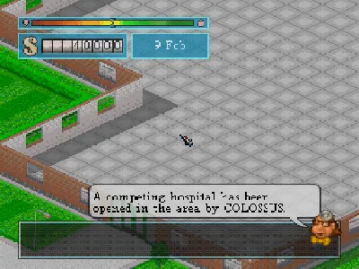 Theme Hospital gameplay screenshot on PS1