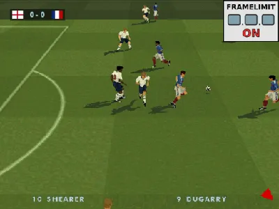 This is Football gameplay screenshot on PS1