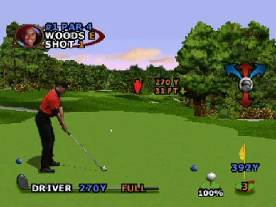Tiger Woods PGA Tour 2000 gameplay screenshot on PS1