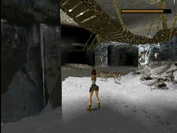 Tomb Raider gameplay screenshot on PS1