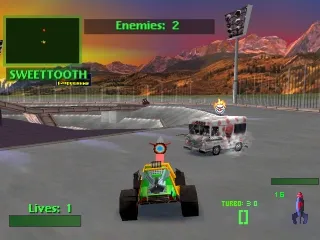 Twisted Metal 2 gameplay screenshot on PS1