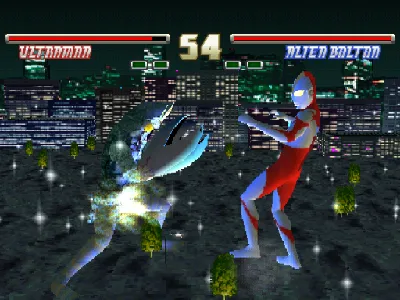 Ultraman Fighting Evolution gameplay screenshot on PS1