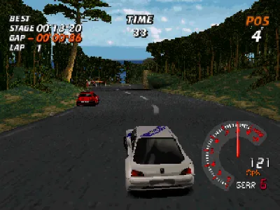 V-Rally gameplay screenshot on PS1