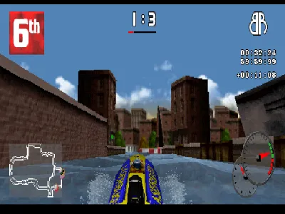 VR Sports Powerboat Racing gameplay screenshot on PS1