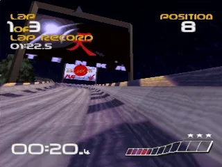 Wipeout gameplay screenshot on PS1