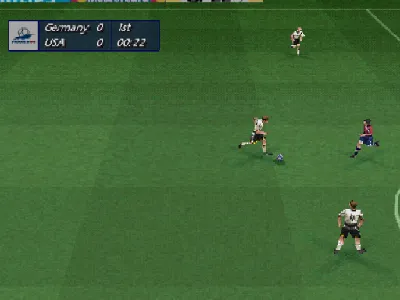 World Cup 98 gameplay screenshot on PS1