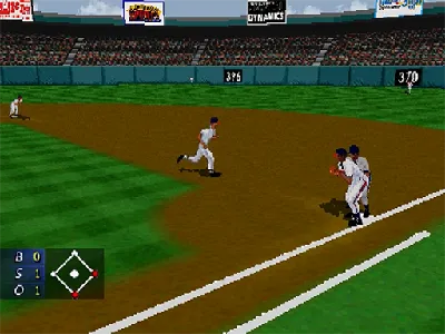 3D Baseball gameplay screenshot on Saturn