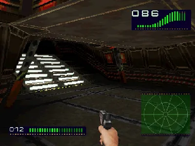 Alien Trilogy gameplay screenshot on Saturn