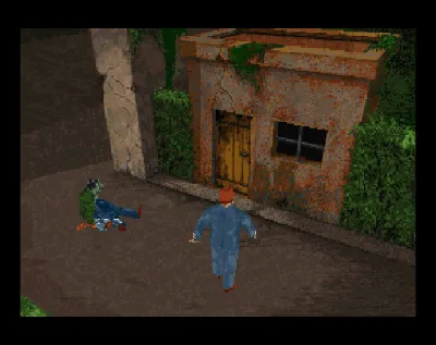 Alone in the Dark 2 gameplay screenshot on Saturn