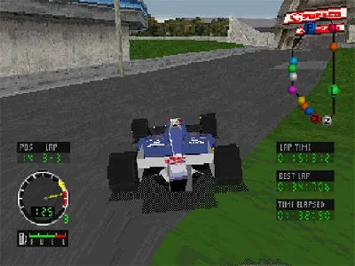 Andretti Racing gameplay screenshot on Saturn