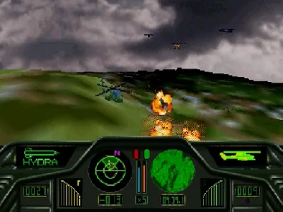 Black Fire gameplay screenshot on Saturn