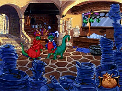 Blazing Dragons gameplay screenshot on Saturn