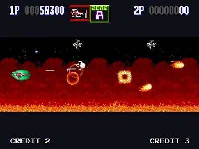 Darius II gameplay screenshot on Saturn