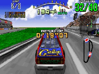 Daytona USA gameplay screenshot on Saturn