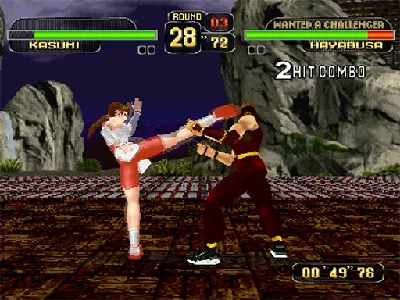 Dead or Alive gameplay screenshot on Saturn
