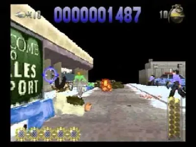 Die Hard Trilogy gameplay screenshot on Saturn