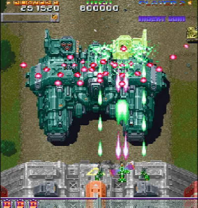 DonPachi gameplay screenshot on Saturn