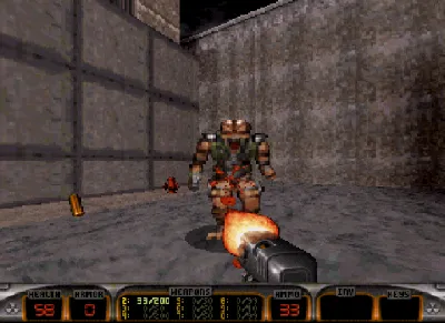 Duke Nukem 3D gameplay screenshot on Saturn