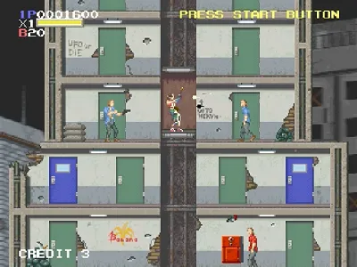 Elevator Action Returns gameplay screenshot on Saturn