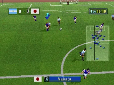 FIFA: Road to World Cup 98 gameplay screenshot on Saturn