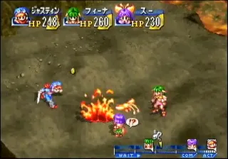 Grandia gameplay screenshot on Saturn