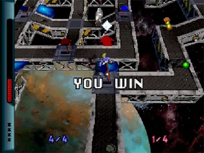 Grid Runner gameplay screenshot on Saturn