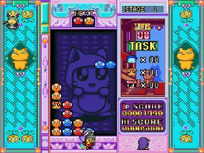 Hebereke's Popoitto gameplay screenshot on Saturn