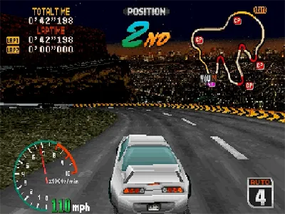 High Velocity: Mountain Racing Challenge gameplay screenshot on Saturn