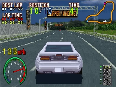 Highway 2000 gameplay screenshot on Saturn