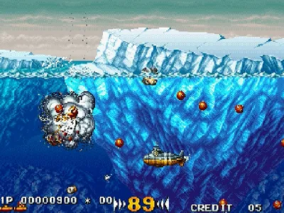 In the Hunt gameplay screenshot on Saturn