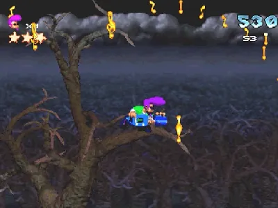 Johnny Bazookatone gameplay screenshot on Saturn