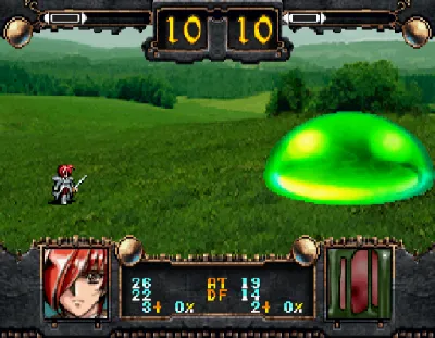 Langrisser V: The End of Legend gameplay screenshot on Saturn