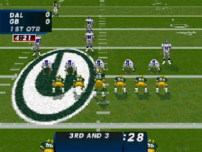 Madden NFL 97 gameplay screenshot on Saturn