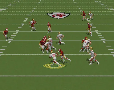 NFL '97 gameplay screenshot on Saturn