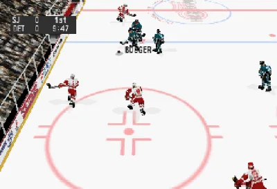 NHL 98 gameplay screenshot on Saturn