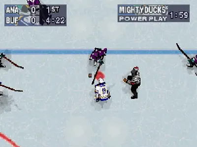 NHL Powerplay '96 gameplay screenshot on Saturn