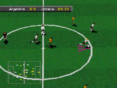 Olympic Soccer gameplay screenshot on Saturn