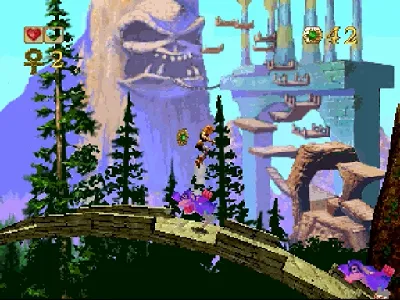 Pandemonium! gameplay screenshot on Saturn