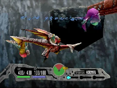 Panzer Dragoon Saga gameplay screenshot on Saturn
